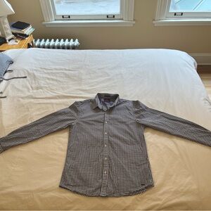 Scotch & Soda Retro De Luxe Plaid Gingham Button Down Dress Work Shirt Sz Medium